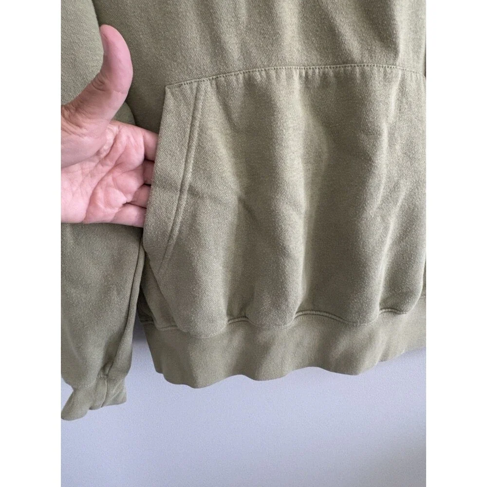 Nike Hoodie Mens Small Sage Green Sweatshirt Swoosh Logo Pockets